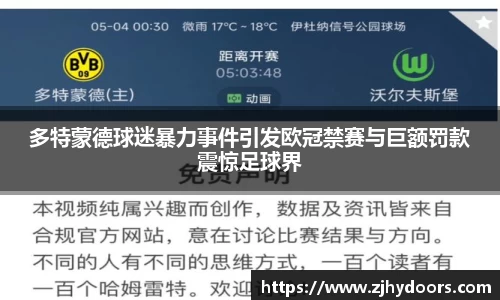 多特蒙德球迷暴力事件引发欧冠禁赛与巨额罚款震惊足球界